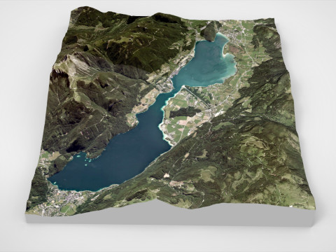 Lake Wolfgangsee Austria 3Dモデル