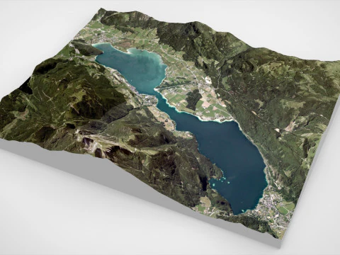 Lake Wolfgangsee Austria 3D Model