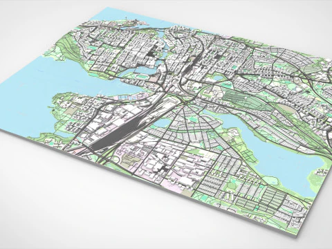 Paisagem urbana de Tampere, Finl&acirc;ndia Modelo 3D
