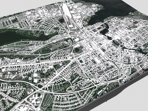 Cityscape Tampere Finland Modèle 3D