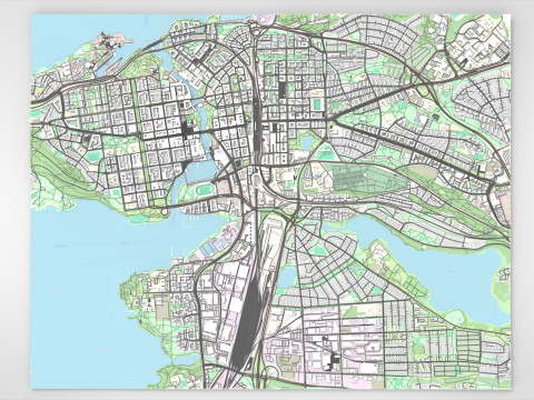 Cityscape Tampere Finland Modèle 3D