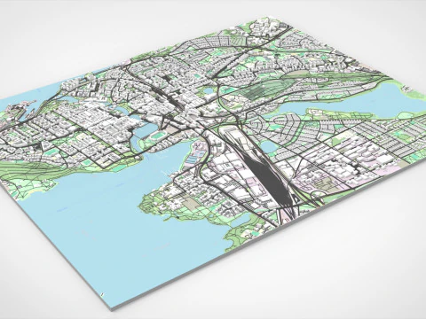 Paisagem urbana de Tampere, Finl&acirc;ndia Modelo 3D