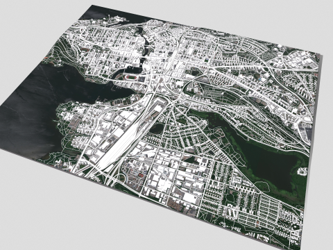 Cityscape Tampere Finland Modèle 3D