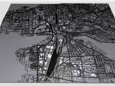 Cityscape Tampere Finland Modèle 3D