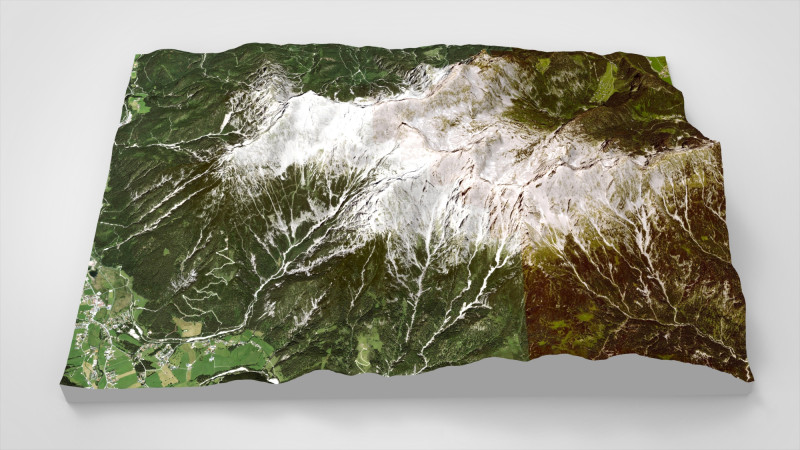 Mountain landscape Loferer Steinberg Austria Model 3D .c4d .max .obj .3ds .fbx .stl .blend 