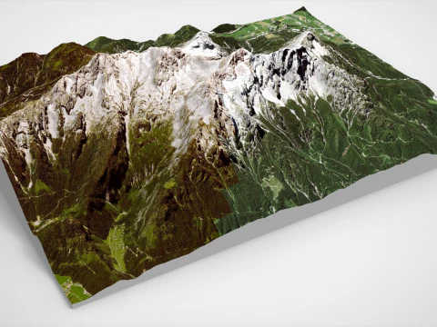 Mountain landscape Loferer Steinberg Austria 3D Model