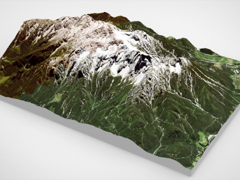 Mountain landscape Loferer Steinberg Austria Model 3D