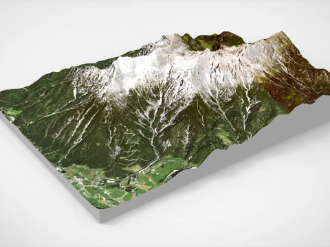 Mountain landscape Loferer Steinberg Austria 3D Model