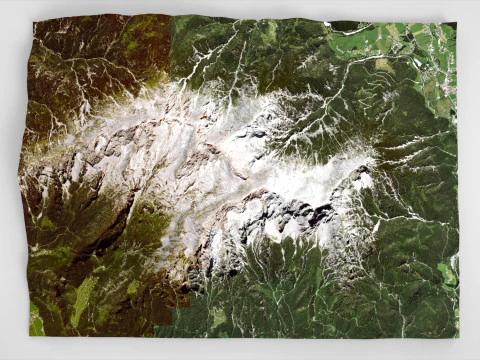 Mountain landscape Loferer Steinberg Austria 3D Model