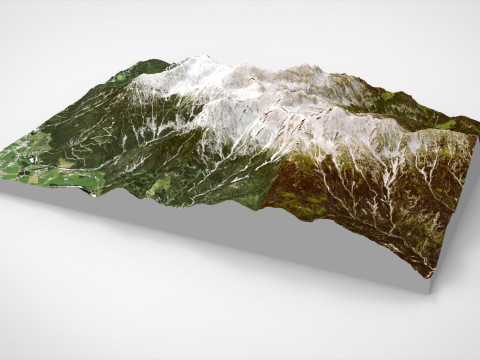 Mountain landscape Loferer Steinberg Austria Model 3D
