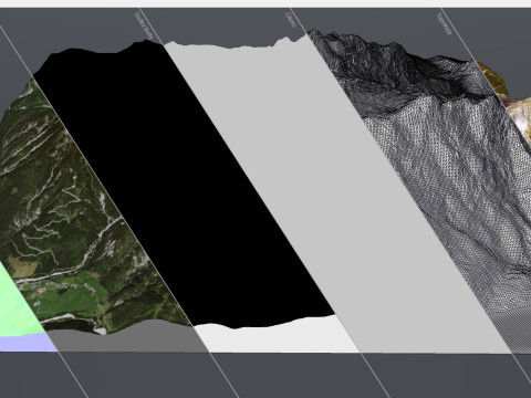 Mountain landscape Loferer Steinberg Austria Model 3D