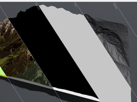 Mountain landscape Loferer Steinberg Austria Model 3D