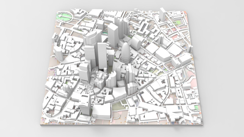 Cityscape London Great Britain fragment city Modelo 3D .c4d .max .obj .3ds .fbx .stl .blend