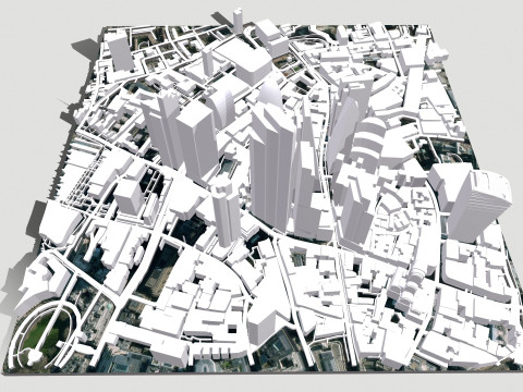 Cityscape London Great Britain fragment city Modelo 3D