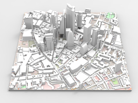 Cityscape London Great Britain fragment city Modelo 3D