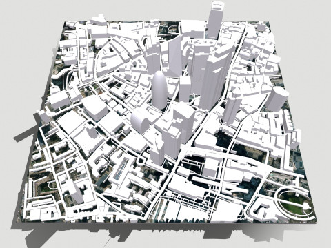 Cityscape London Great Britain fragment city Modelo 3D