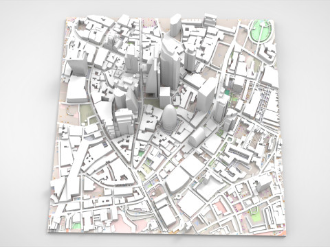 Cityscape London Great Britain fragment city Modelo 3D
