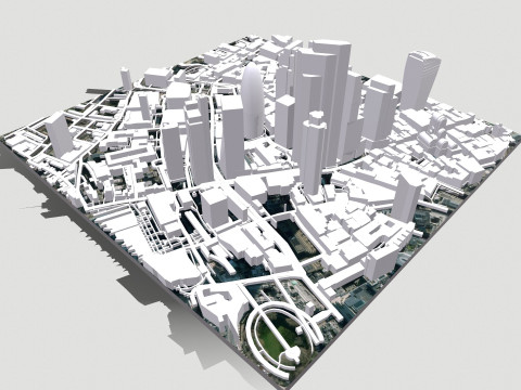 Cityscape London Great Britain fragment city Modelo 3D