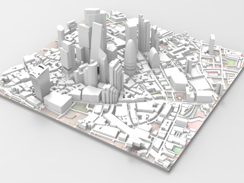 Cityscape London Great Britain fragment city Modelo 3D
