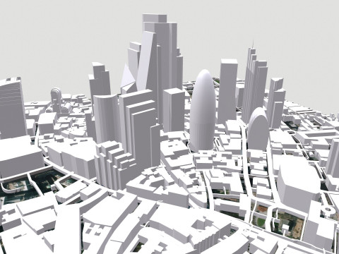 Cityscape London Great Britain fragment city Modelo 3D