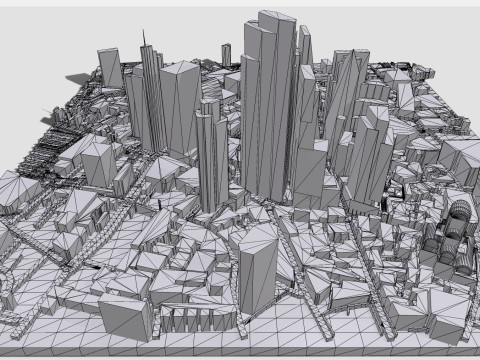 Cityscape London Great Britain fragment city Modelo 3D