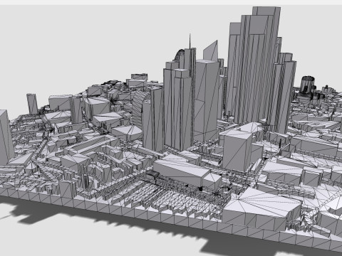 Cityscape London Great Britain fragment city Modelo 3D