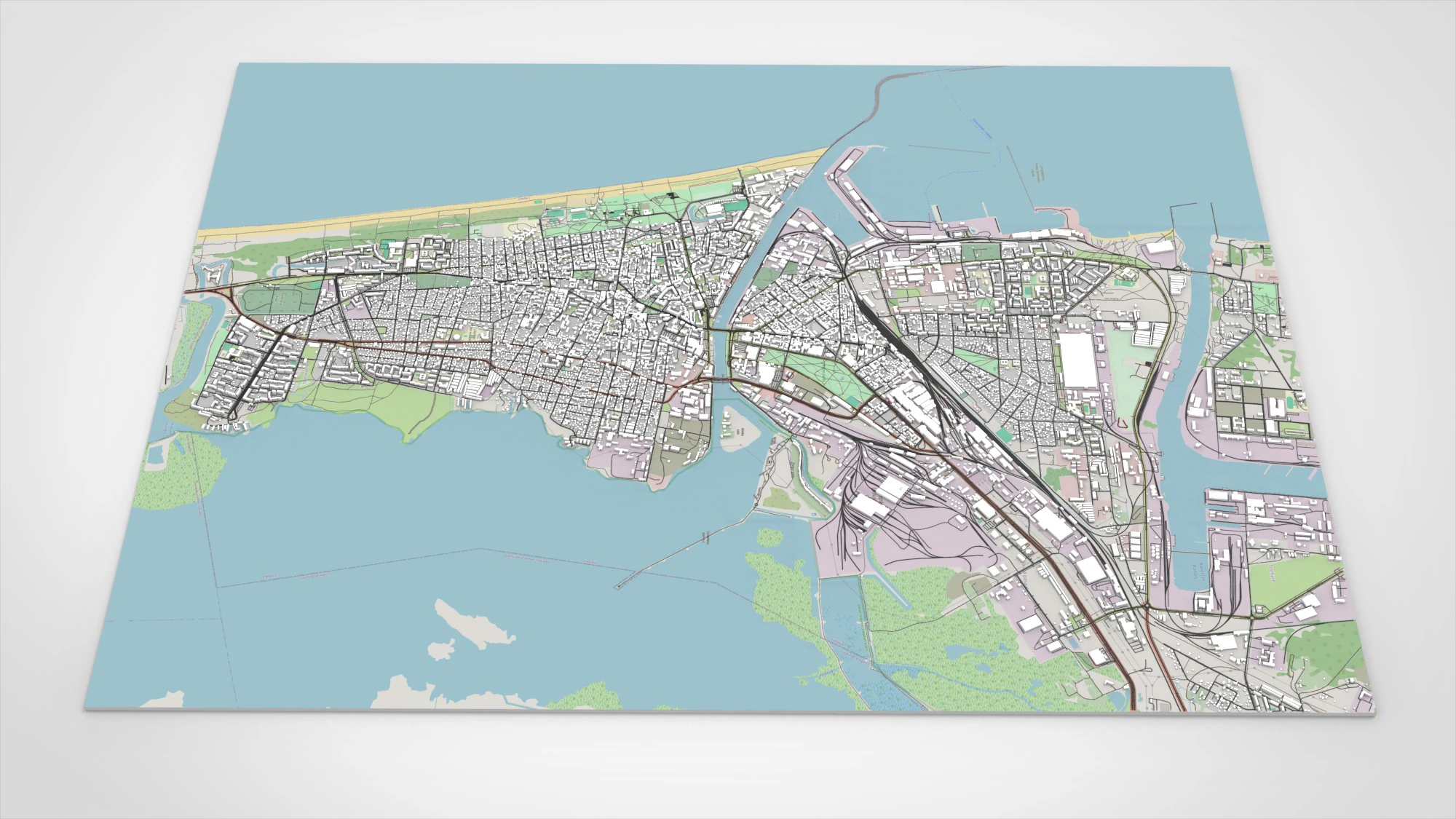 Cityscape Liepaja Latvia 3D Model .c4d .max .obj .3ds .fbx .stl .blend 