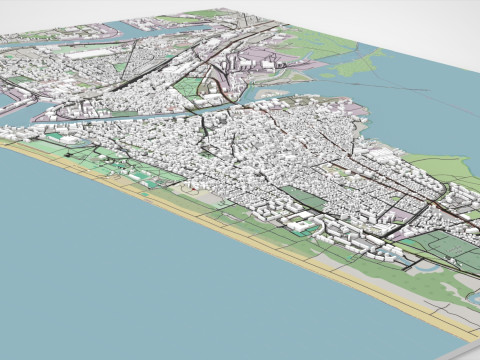 Cityscape Liepaja Latvia 3D Model