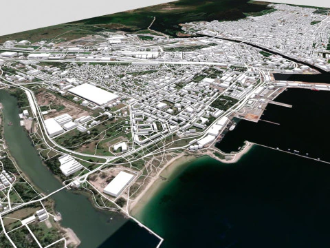 Cityscape Liepaja Latvia 3D Model