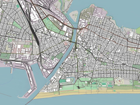 Cityscape Liepaja Latvia 3D Model