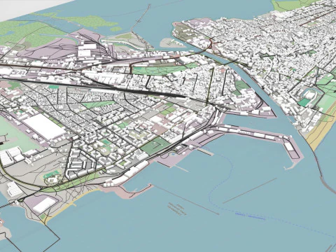 Cityscape Liepaja Latvia 3D Model