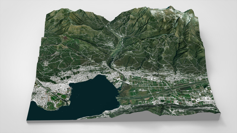 Cityscape Verzasca Switzerland 3Dモデル .c4d .max .obj .3ds .fbx .stl .blend