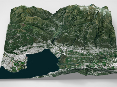 Cityscape Verzasca Switzerland Modelo 3D