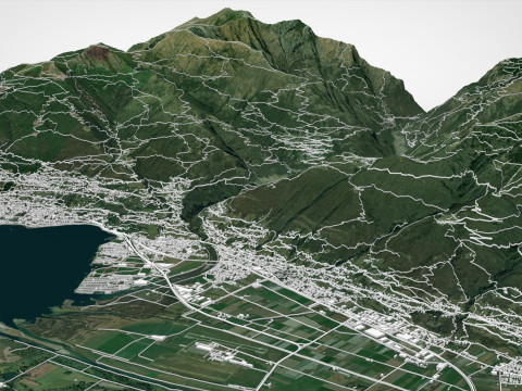 Cityscape Verzasca Switzerland 3Dモデル
