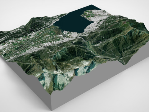 Cityscape Verzasca Switzerland 3Dモデル