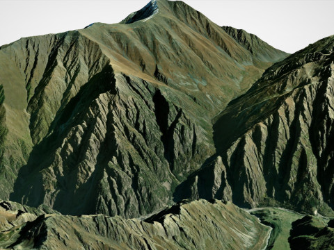 Mountain landscape Upper and Lower Lars 3D Model