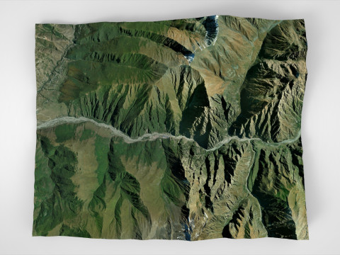 Mountain landscape Upper and Lower Lars 3D Model