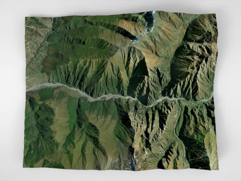Mountain landscape Upper and Lower Lars 3D Model