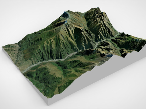 Mountain landscape Upper and Lower Lars 3D Model