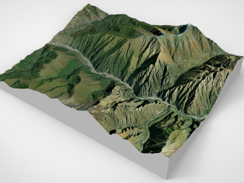 Mountain landscape Upper and Lower Lars 3D Model