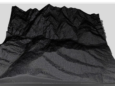 Mountain landscape Upper and Lower Lars 3D Model