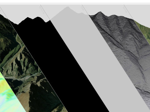 Mountain landscape Upper and Lower Lars 3D Model