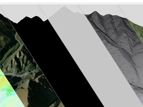 Mountain landscape Upper and Lower Lars 3D Model