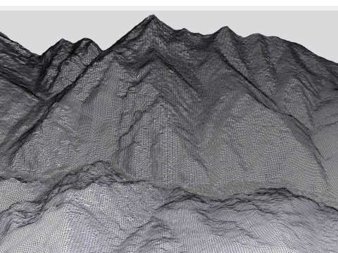 Mountain landscape Upper and Lower Lars 3D Model