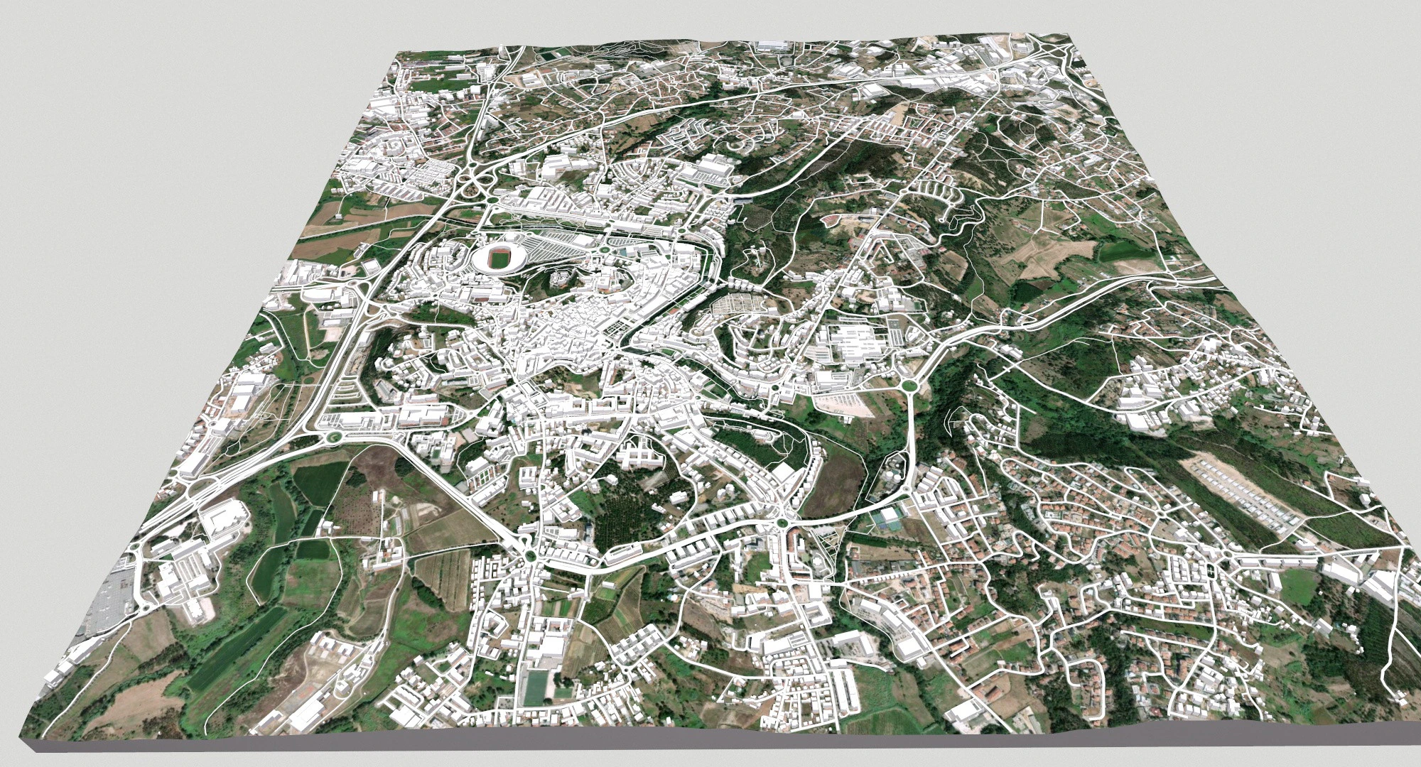 Paisagem urbana Leiria Portugal Modelo 3D .c4d .max .obj .3ds .fbx .stl .blend 