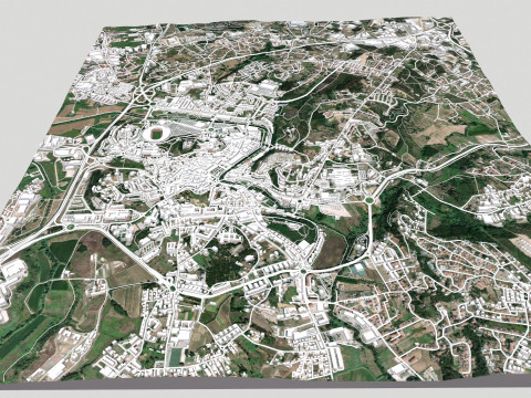 Cityscape Leiria Portugal 3D Model