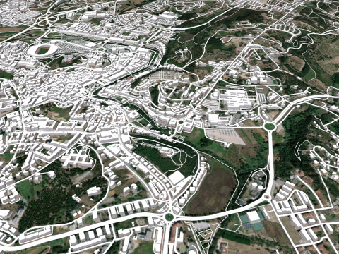 Cityscape Leiria Portugal 3D-Modell
