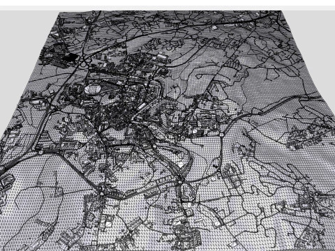 Paisagem urbana Leiria Portugal Modelo 3D