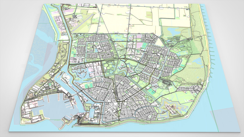 Cityscape Den Helder Netherlands 3D Model .c4d .max .obj .3ds .fbx .stl .blend