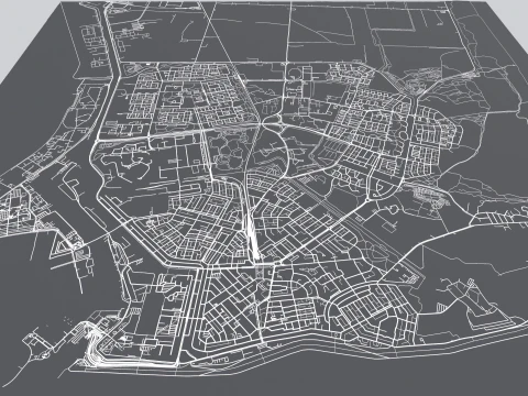 Cityscape Den Helder Netherlands 3D Model